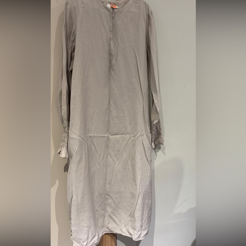 COS Light Gray Long Sleeve Midi Dress